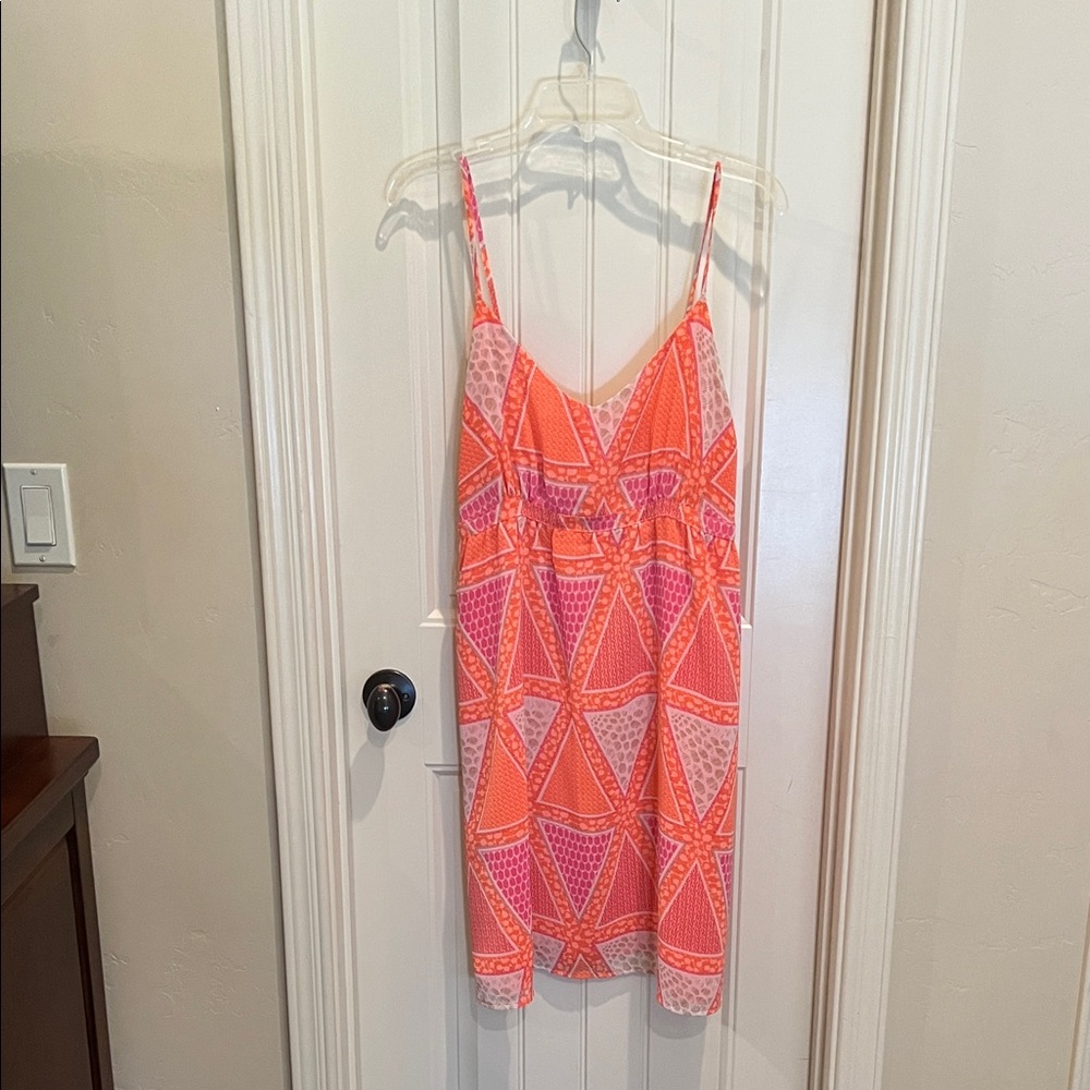Old Navy Orange and Pink Geometric Dress